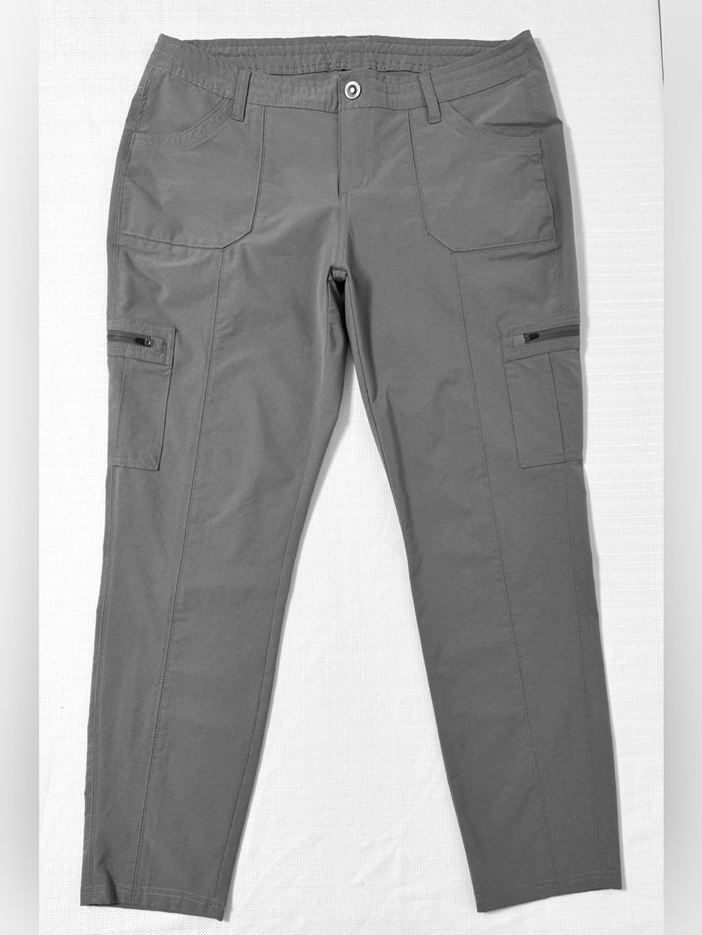 Kuhl Horizon Pants Skinnt Straight Ripstop Womens Size 14 Short Gray Hike Cargo